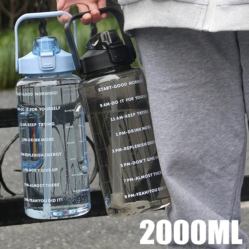 2 Litre Water Bottle with Straw